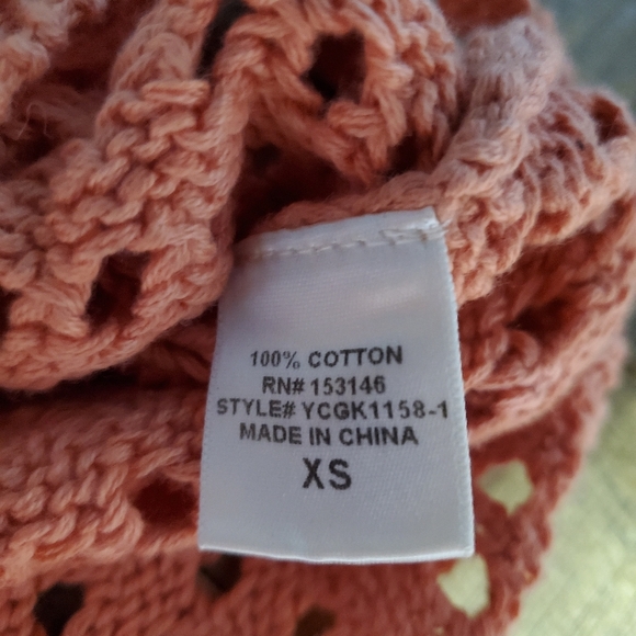 Good Luck Gem Crochet Sweater SZ XS - Picture 3 of 5